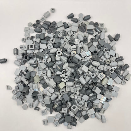 LEGO Greebling, 1x1, Mixed Grey, Approx. 100g