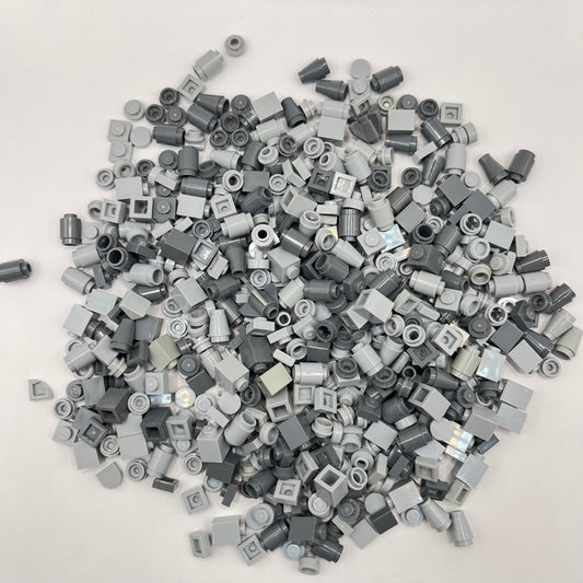 LEGO Greebling, 1x1, Mixed Grey, Approx. 100g
