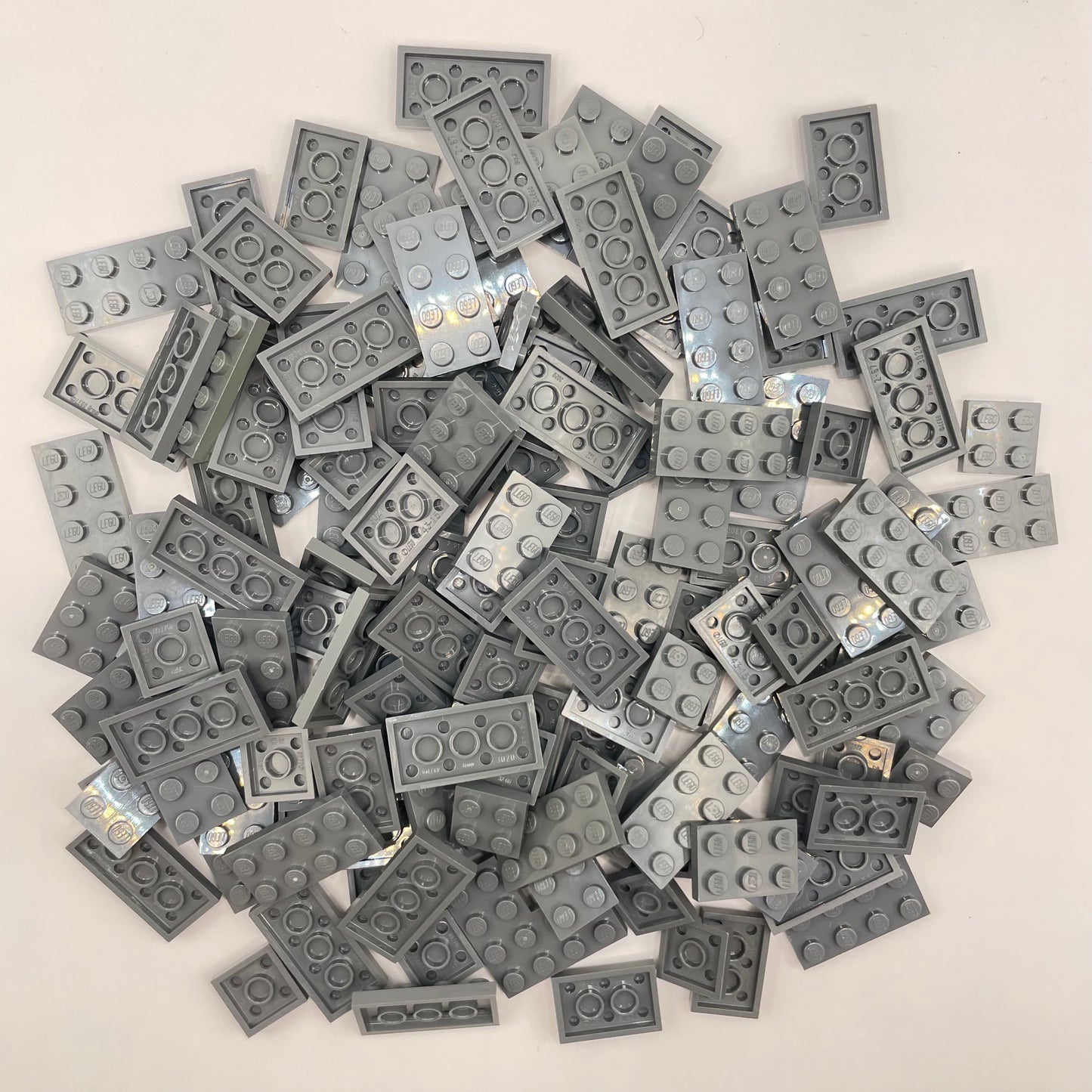 LEGO  Plates, 2x Wide Short, Dark Bluish Grey, Approx. 125g