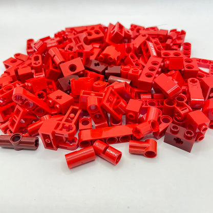 LEGO Small Technic, Red, Approx. 120g