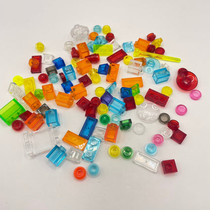 LEGO Transparent Mixed Colours, Mixed Pieces, (100 Pieces)