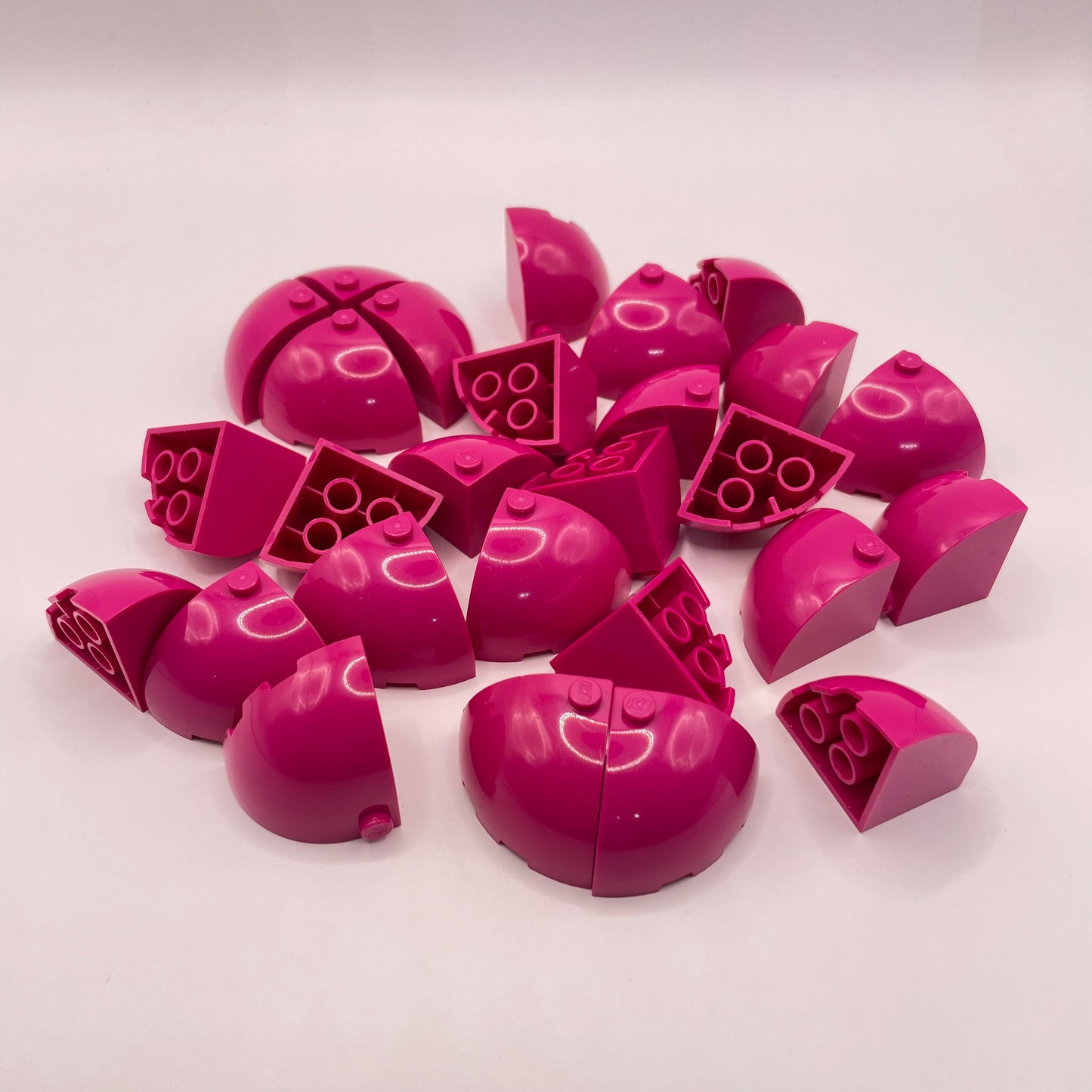 LEGO Rounded Slopes, Magenta, Approx. 75g
