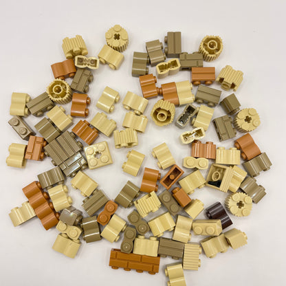 LEGO Textured Bricks, Earth Tones, Approx. 65g