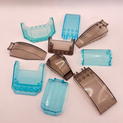 LEGO  Mixed Windscreens,  Transparent, Mixed Colours, Vehicles 120Pieces