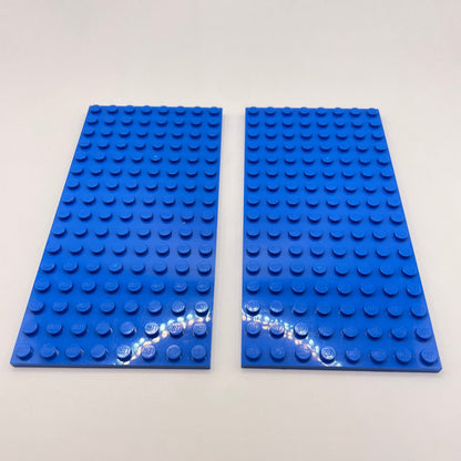 LEGO 8x16 Plates, Blue, 2 Pieces,