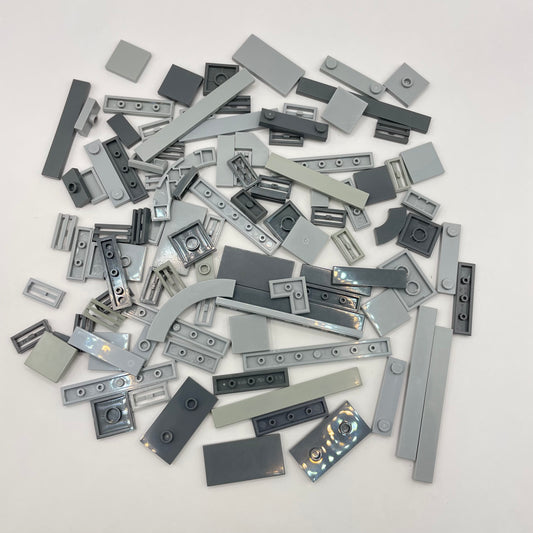 LEGO Tiles, Mixed Grey, Approx. 50g