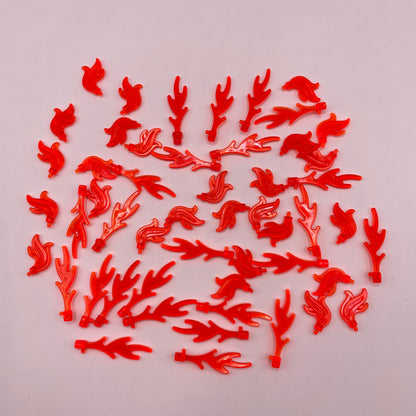LEGO Flames, Transparent Neon Orange, 50 Pieces
