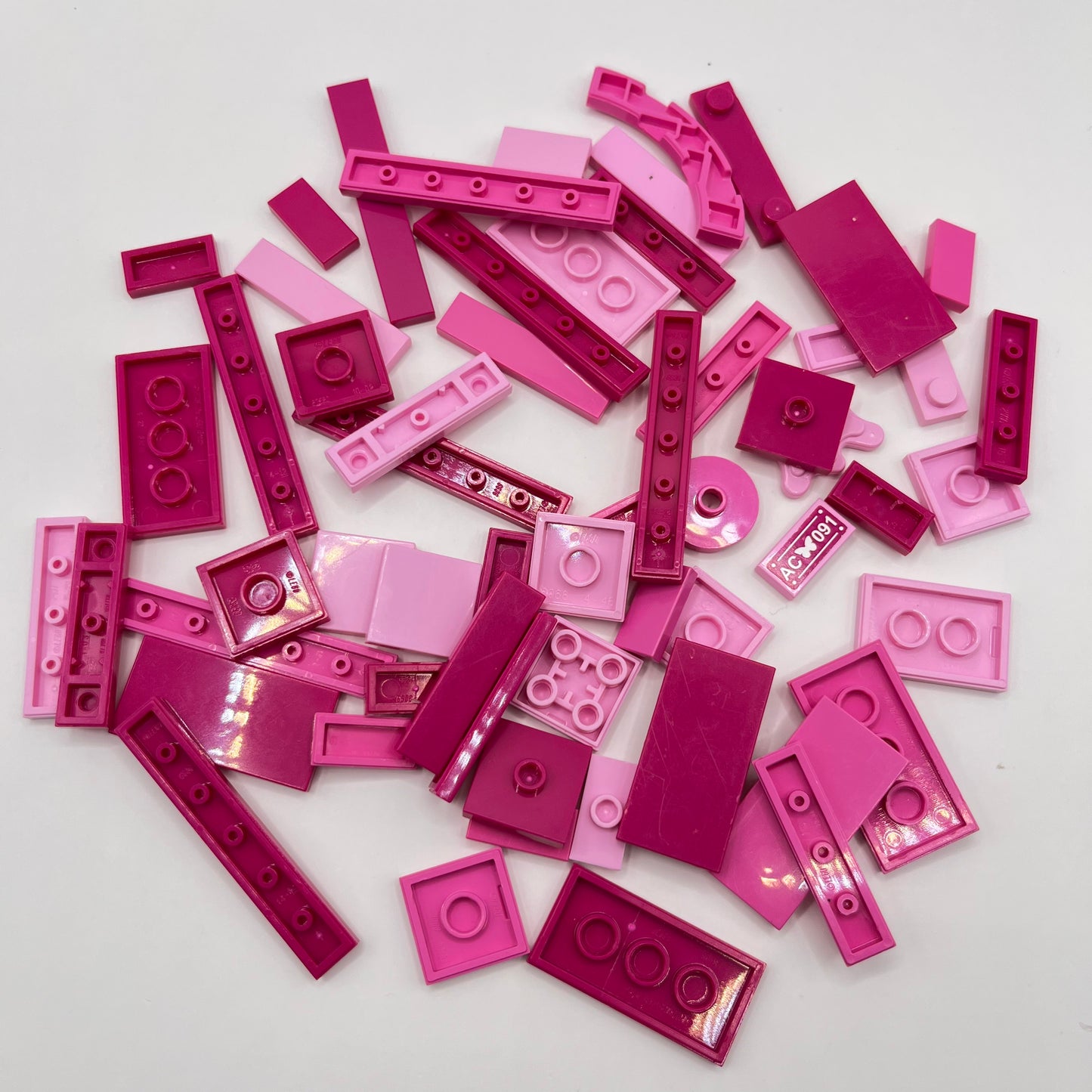 LEGO Mixed Pink, Tiles, Approx. 30g