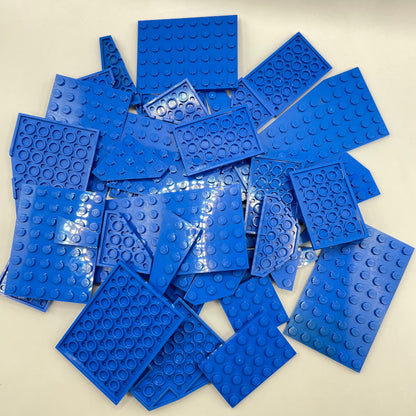 LEGO Blue, Large Plates and Wings, Approx. 130g