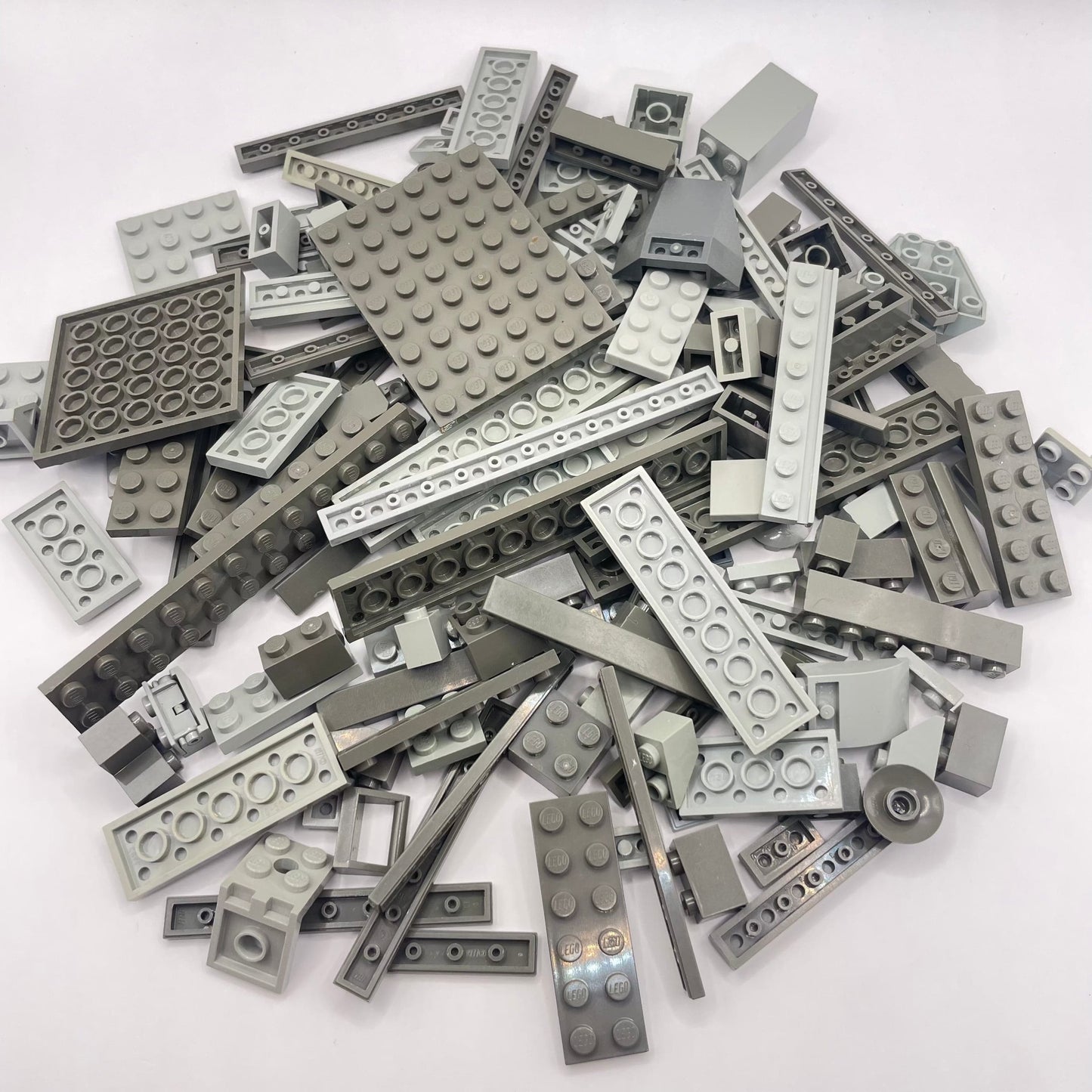 LEGO Mixed Pieces, Old Mixed Grey, Approx. 155g