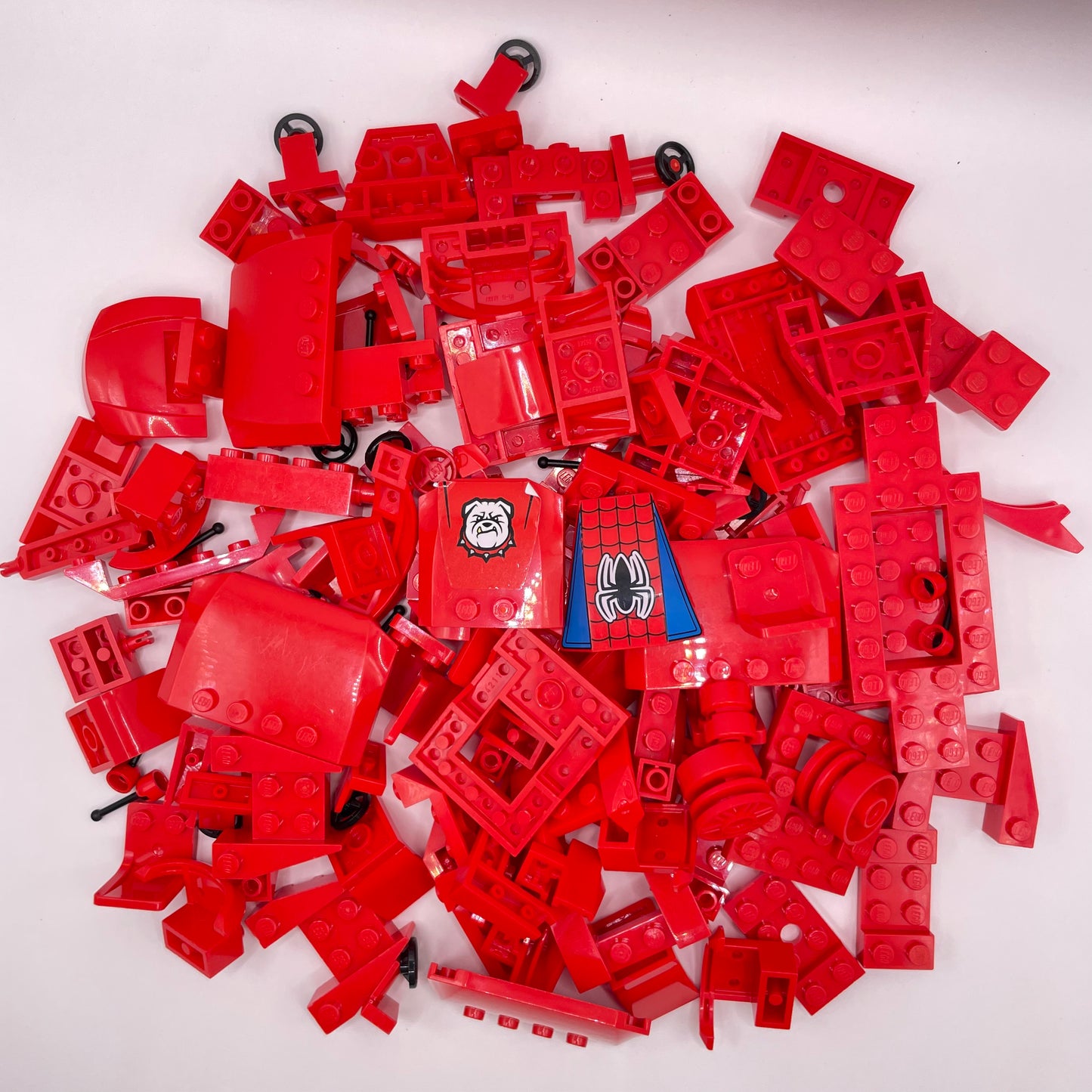 LEGO  Mixed Vehicle Pieces, Red, Approx. 160g