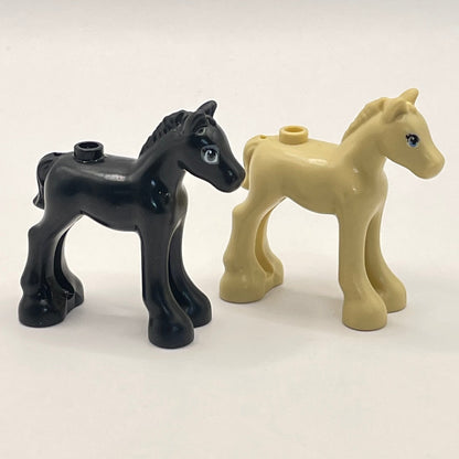 LEGO Baby Horse, Friends, Black and Tan, 2 Pieces