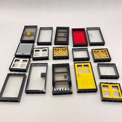 LEGO Black, Windows and Doors, Building, Approx. 75g