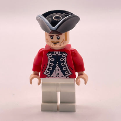 LEGO King George's Officer, Pirates of the Caribbean, Minifigure (poc018) Incomplete