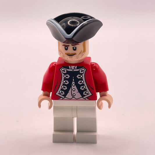 LEGO King George's Officer, Pirates of the Caribbean, Minifigure (poc018) Incomplete