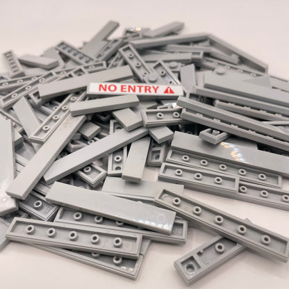 LEGO Tiles, 1x Wide, Long, Light Bluish Grey, Approx. 95g