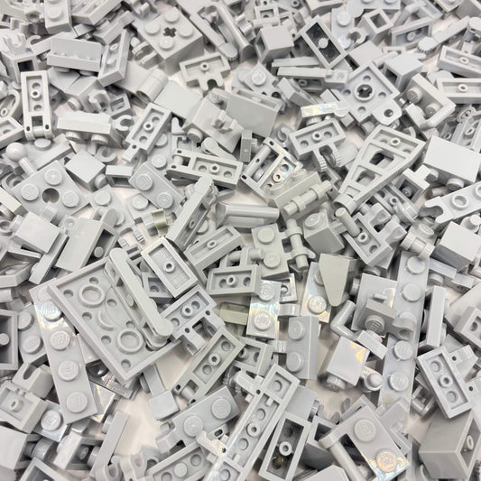 LEGO Clips and Bars, Flexible Connections, Light Bluish Grey, Approx. 300g