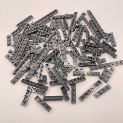 LEGO  Plates, 1x Wide, Dark Bluish Grey, Approx. 75g