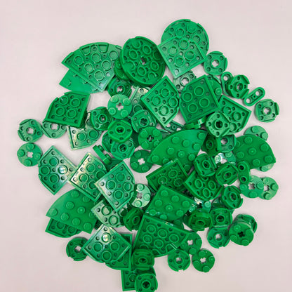 LEGO Small Round Plates, Green, Approx. 60g