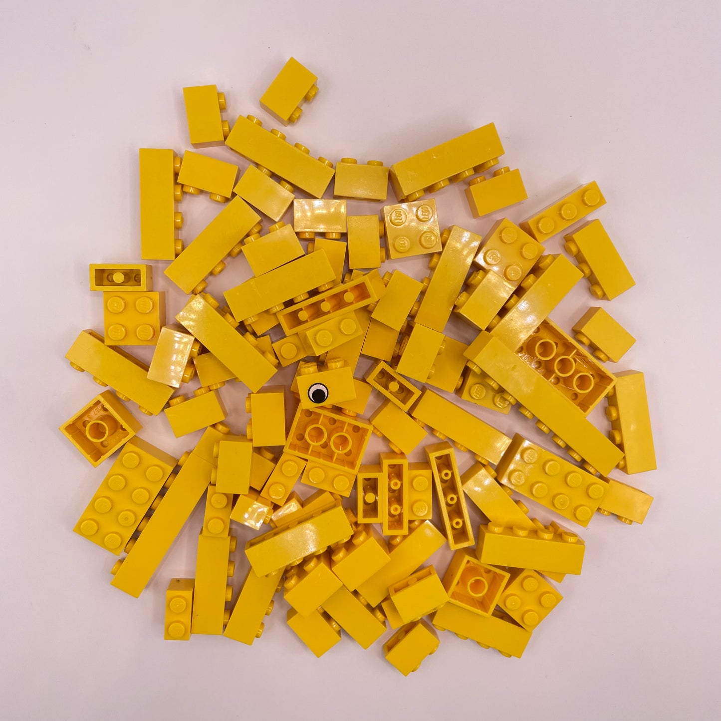 LEGO Bricks, Yellow, Approx. 100g