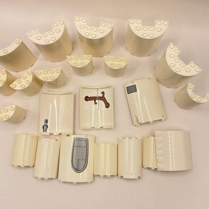 LEGO Round Panels, White, Building, Approx. 110g