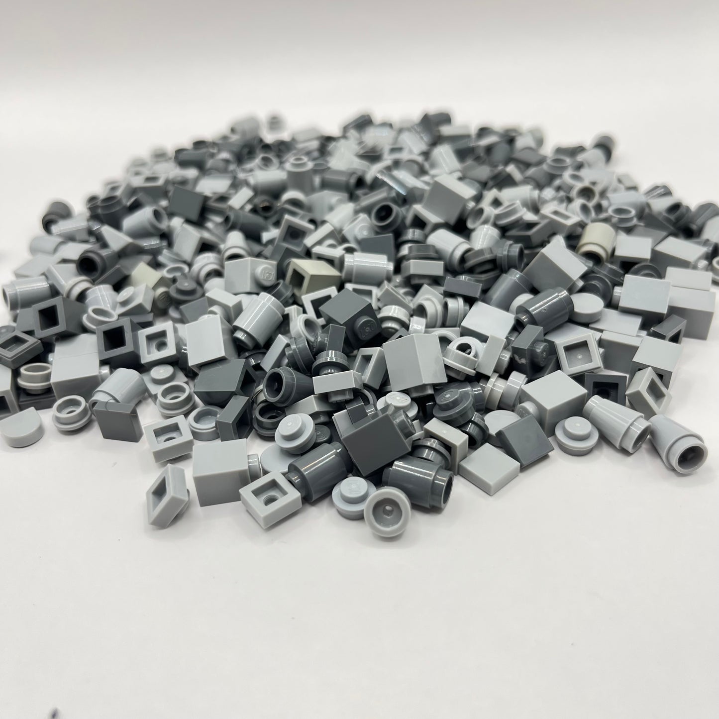 LEGO Greebling, 1x1, Mixed Grey, Approx. 100g