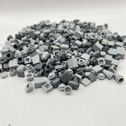 LEGO Greebling, 1x1, Mixed Grey, Approx. 100g