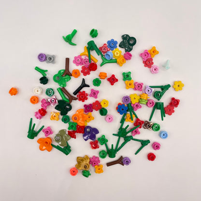 LEGO Flowers, Mixed Colours, 100 Pieces, Plant