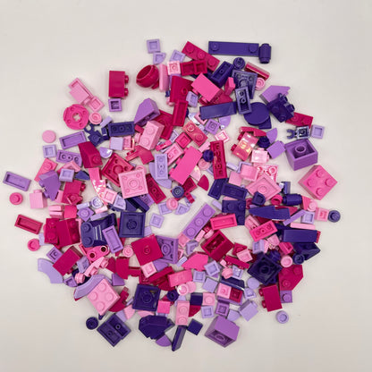 LEGO Pink and Purple, Small Mixed Pieces, Approx. 80g