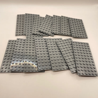LEGO Medium Plates, 6x Wide, Dark Bluish Grey, Approx. 135g