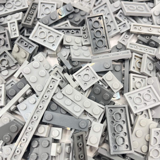 LEGO Mixed Grey, Plates, Approx. 210g