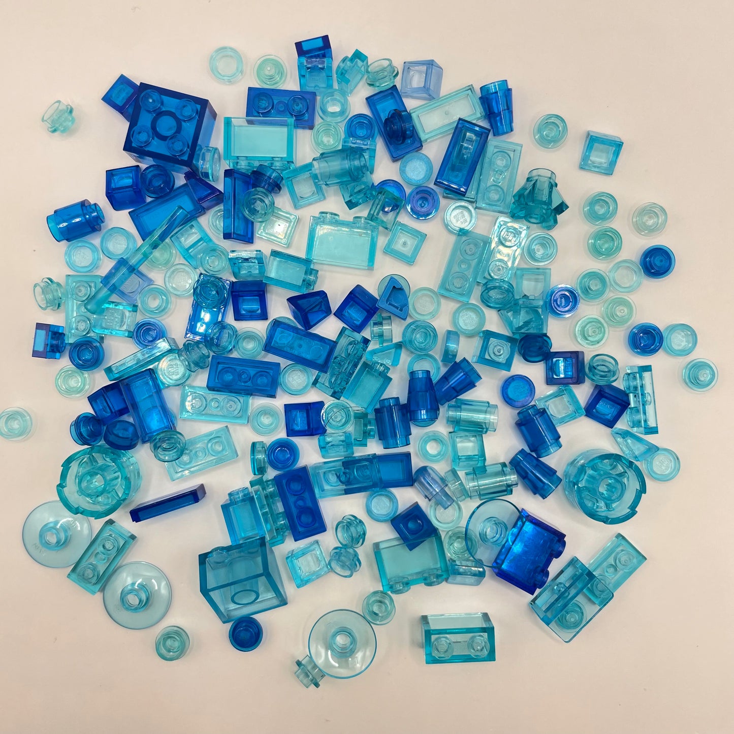 LEGO Mixed Transparent-Blue, Mixed Pieces, Approx. 40g