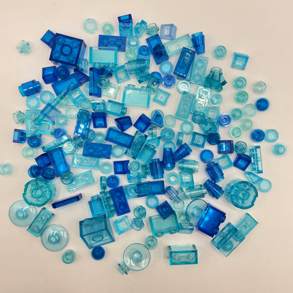 LEGO Mixed Transparent-Blue, Mixed Pieces, Approx. 40g