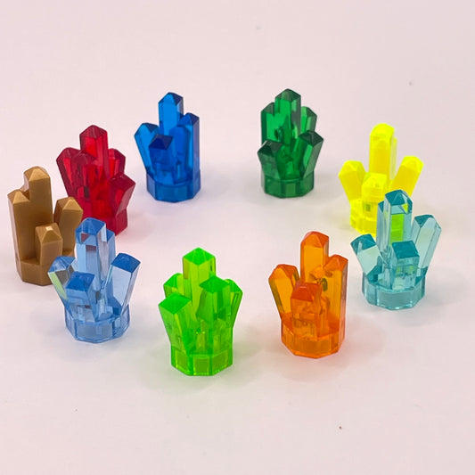 LEGO Treasure, Crystal 5 Point, Mixed Colours, 9 Pieces