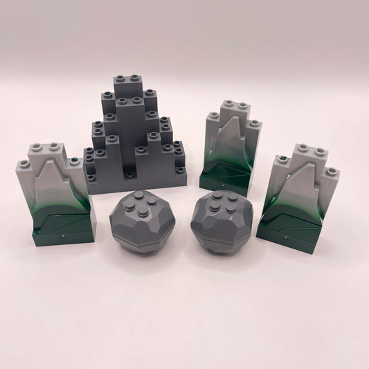 LEGO Rock, Panel, Mixed Greys, 6 Pieces