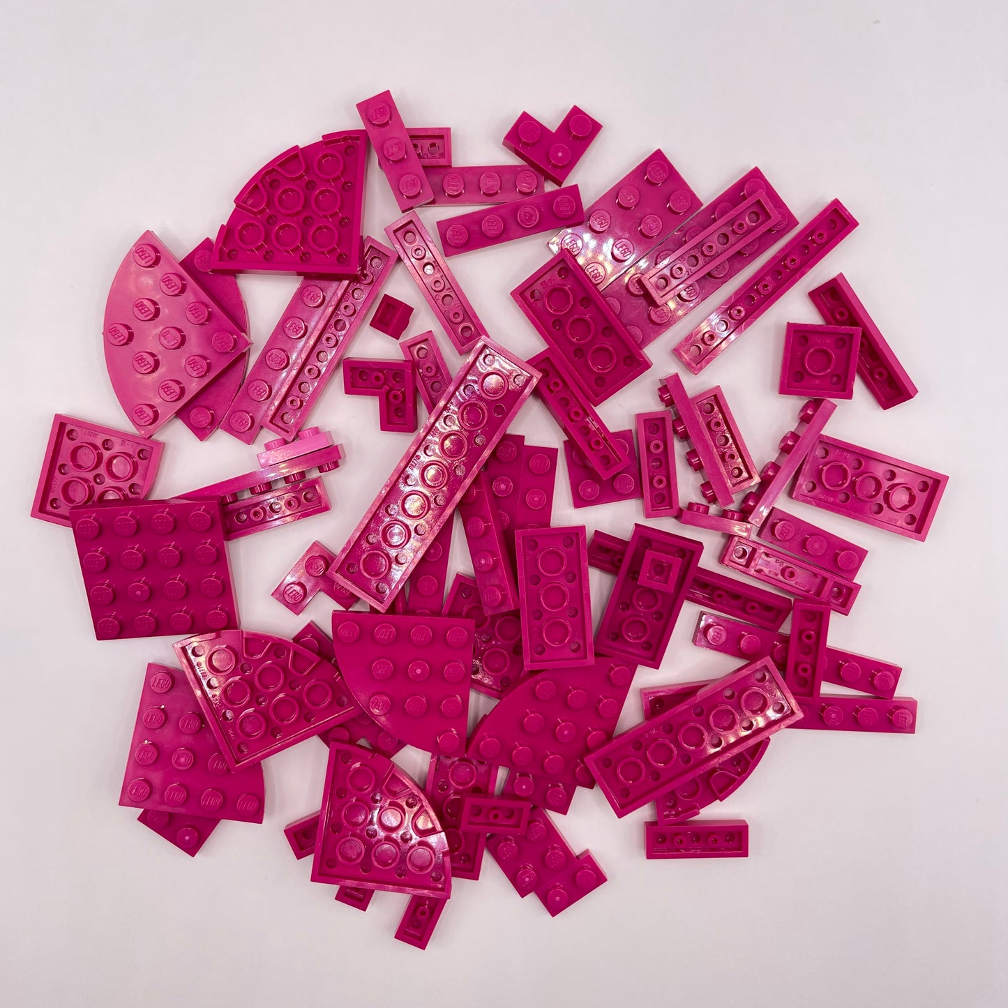 LEGO Plates, Magenta, Approx. 60g