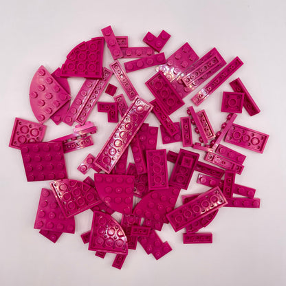 LEGO Plates, Magenta, Approx. 60g