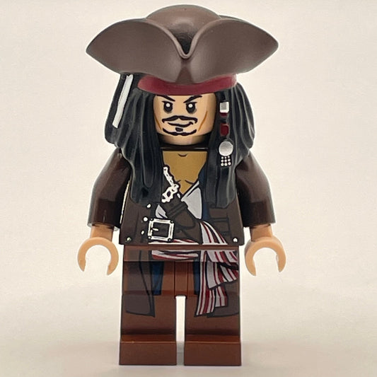 LEGO Captain Jack Sparrow with Tricorne, Pirates of the Caribbean, Minifigure (poc011)
