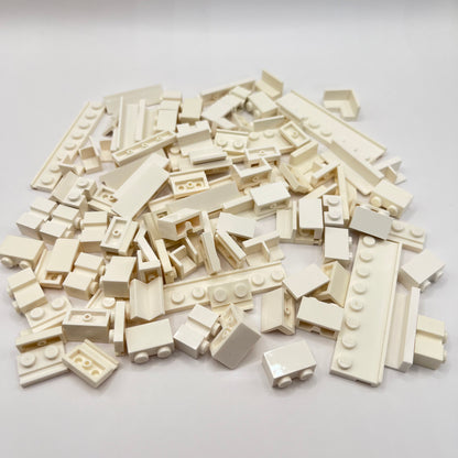LEGO Panels Rails, Modified Bricks, White, Approx. 70g