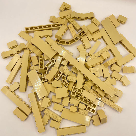 LEGO Bricks, Tan, Approx. 160g