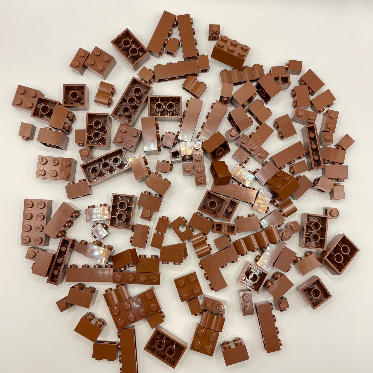 LEGO Bricks, Reddish Brown, Approx. 135g