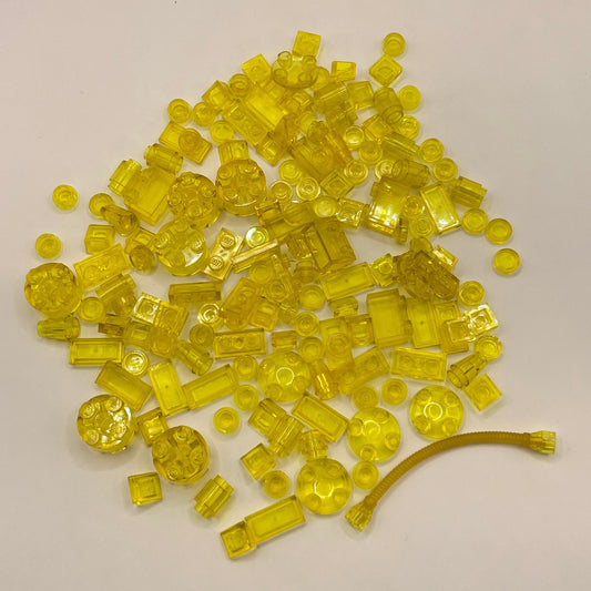 LEGO Mixed Trans-Yellow, Mixed Pieces, Approx. 40g