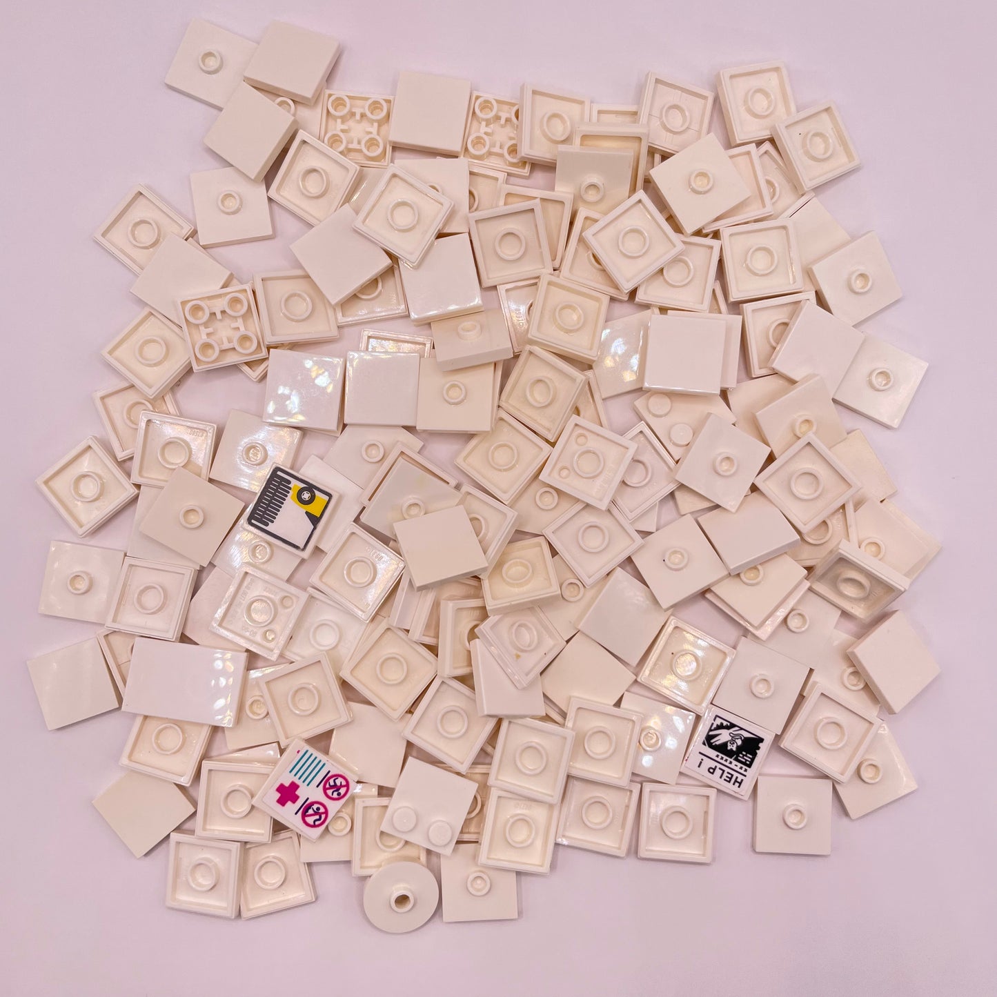 LEGO Tiles, 2x2, White, Approx. 75g