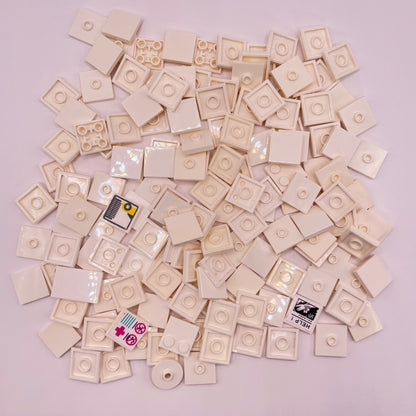 LEGO Tiles, 2x2, White, Approx. 75g