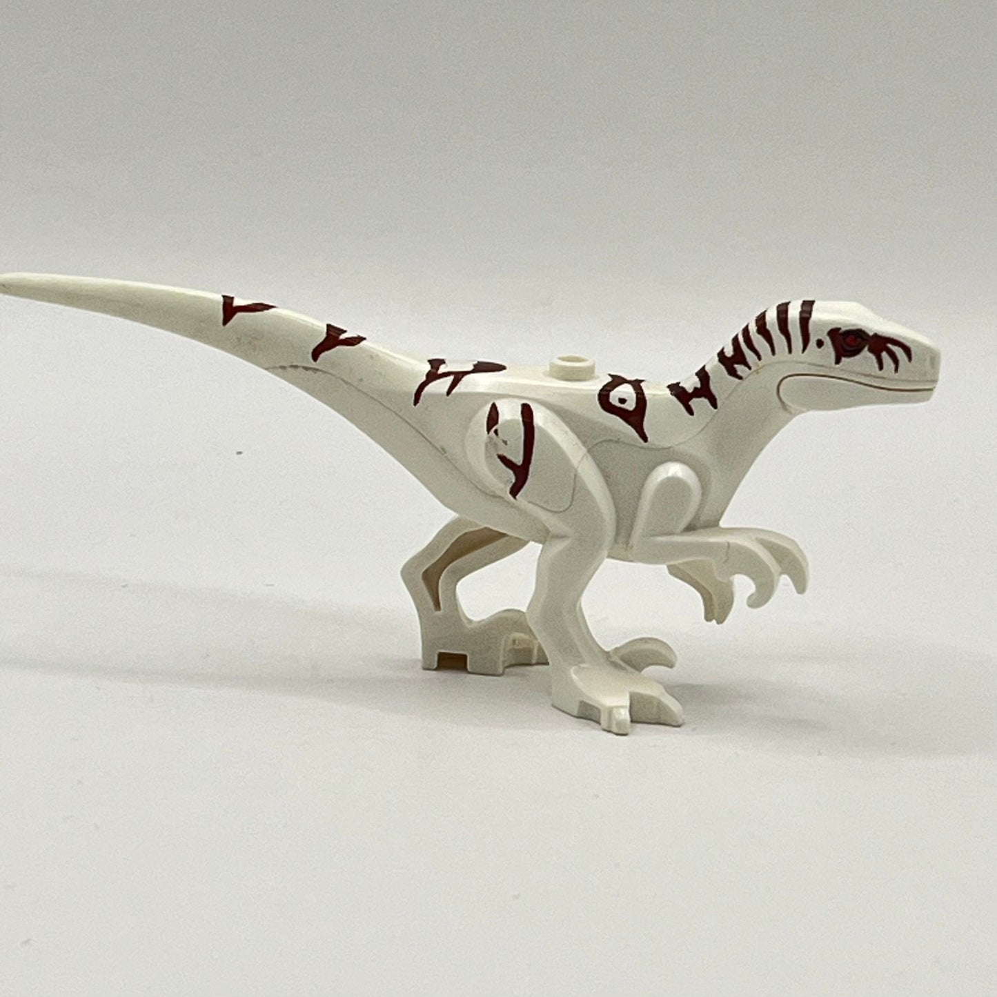 LEGO Atrociraptor - White with Reddish Brown Markings, Dinosaur, Animal, 1 Piece