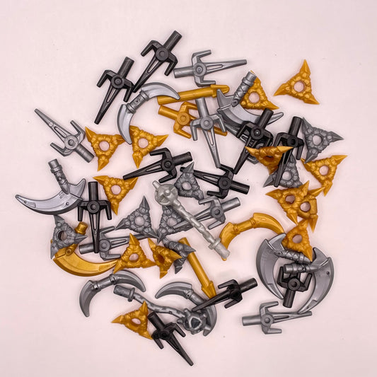 LEGO Mixed, Blades, Tools and Weapons, Minifigure, 50 Pieces
