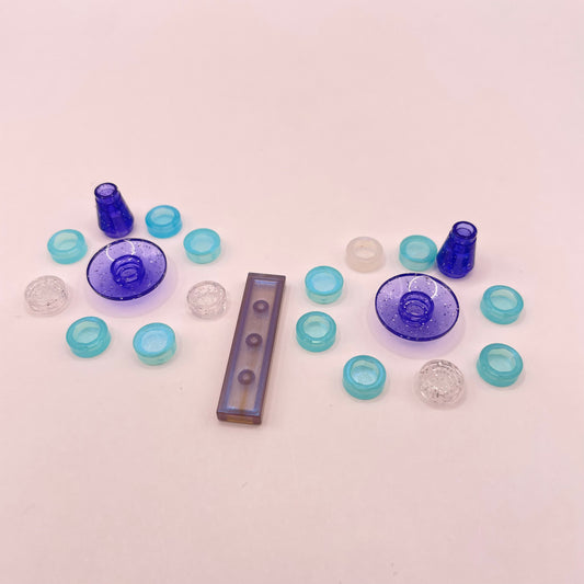 LEGO Glitter/Shimmer, Transparent, Mixed Pieces, (25 Pieces)