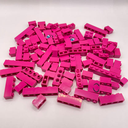 LEGO Bricks, Magenta, Approx. 100g