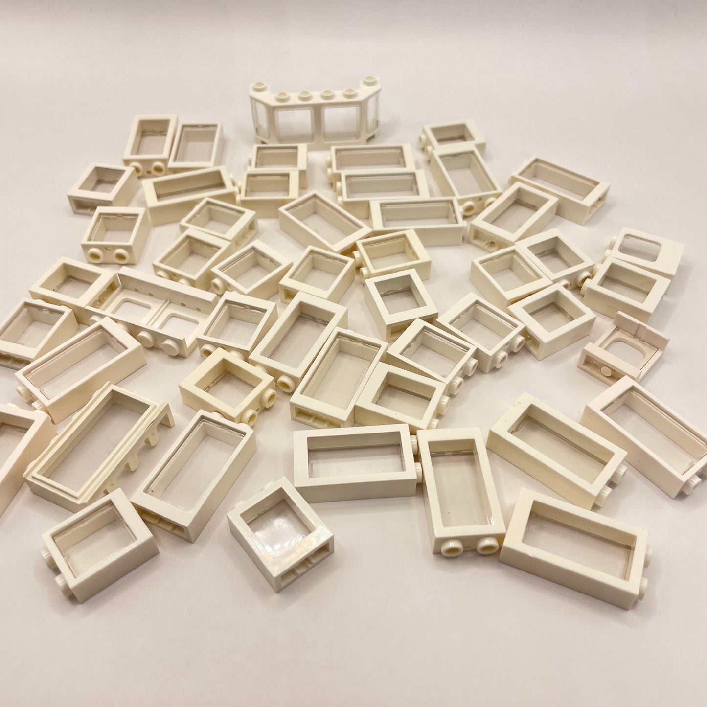 LEGO Small Building, White with Clear Inserts, Building, Approx. 80g