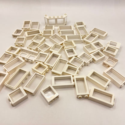 LEGO Small Building, White with Clear Inserts, Building, Approx. 80g